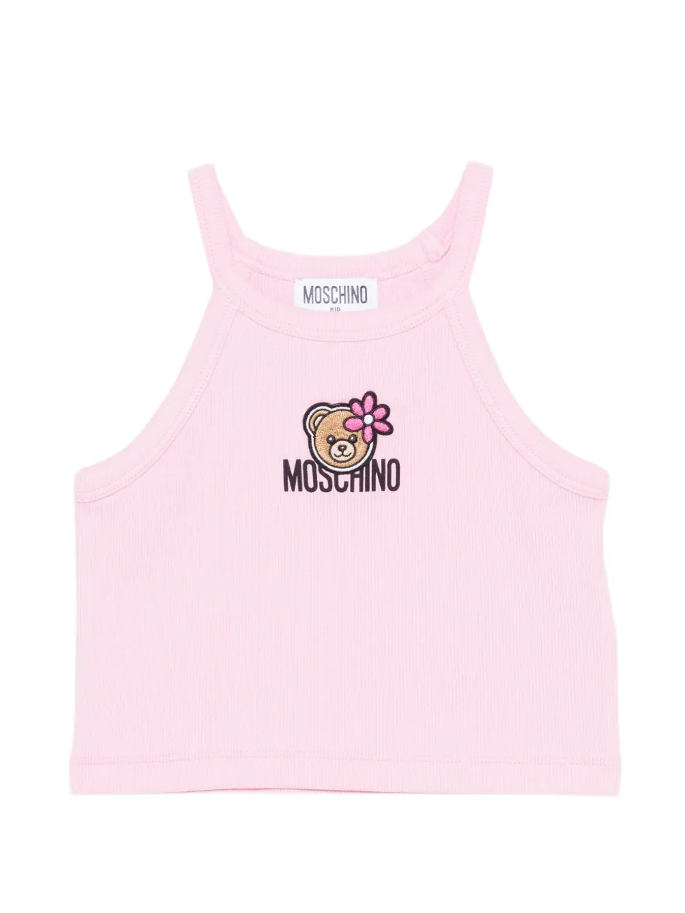 Майка с вышитым логотипом Moschino Kids, розовый
Майка с вышитым логотипом Moschino Kids, розовый