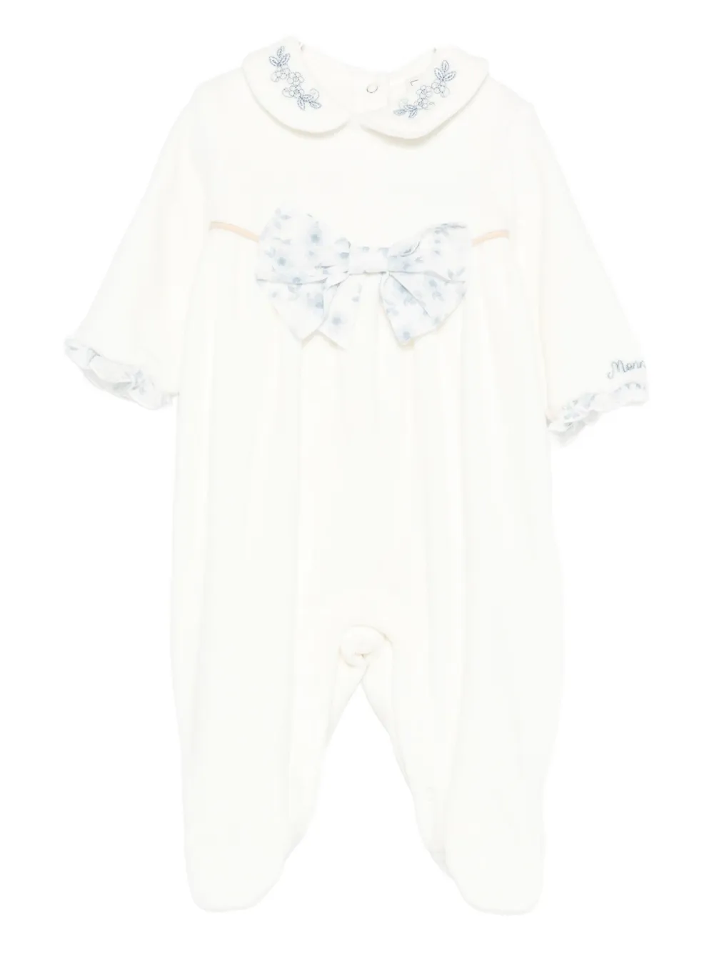 Детский комбинезон с цветочным бантом Monnalisa, белый
Детский комбинезон с цветочным бантом Monnalisa, белый