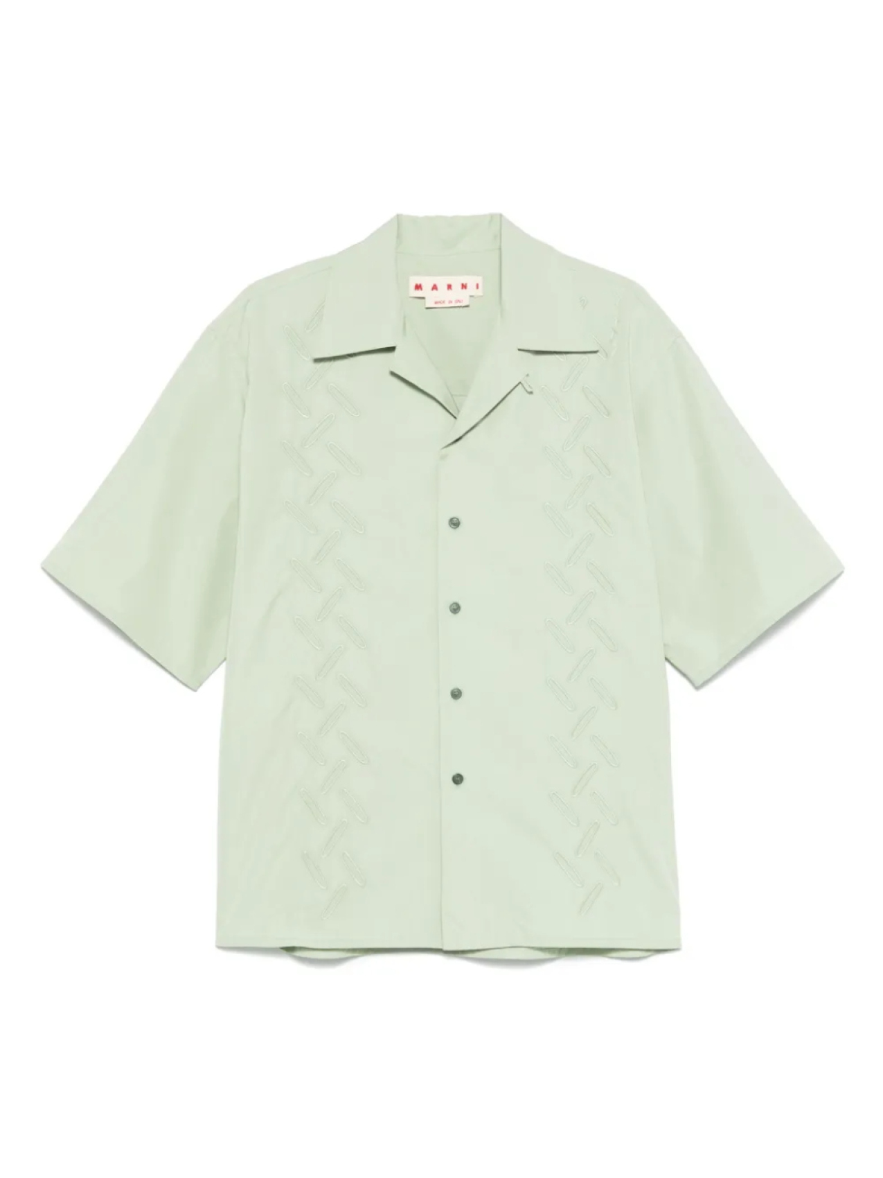 Рубашка с вышивкой «Конфетто» Marni, зеленый 
Рубашка с вышивкой «Конфетто» Marni, зеленый