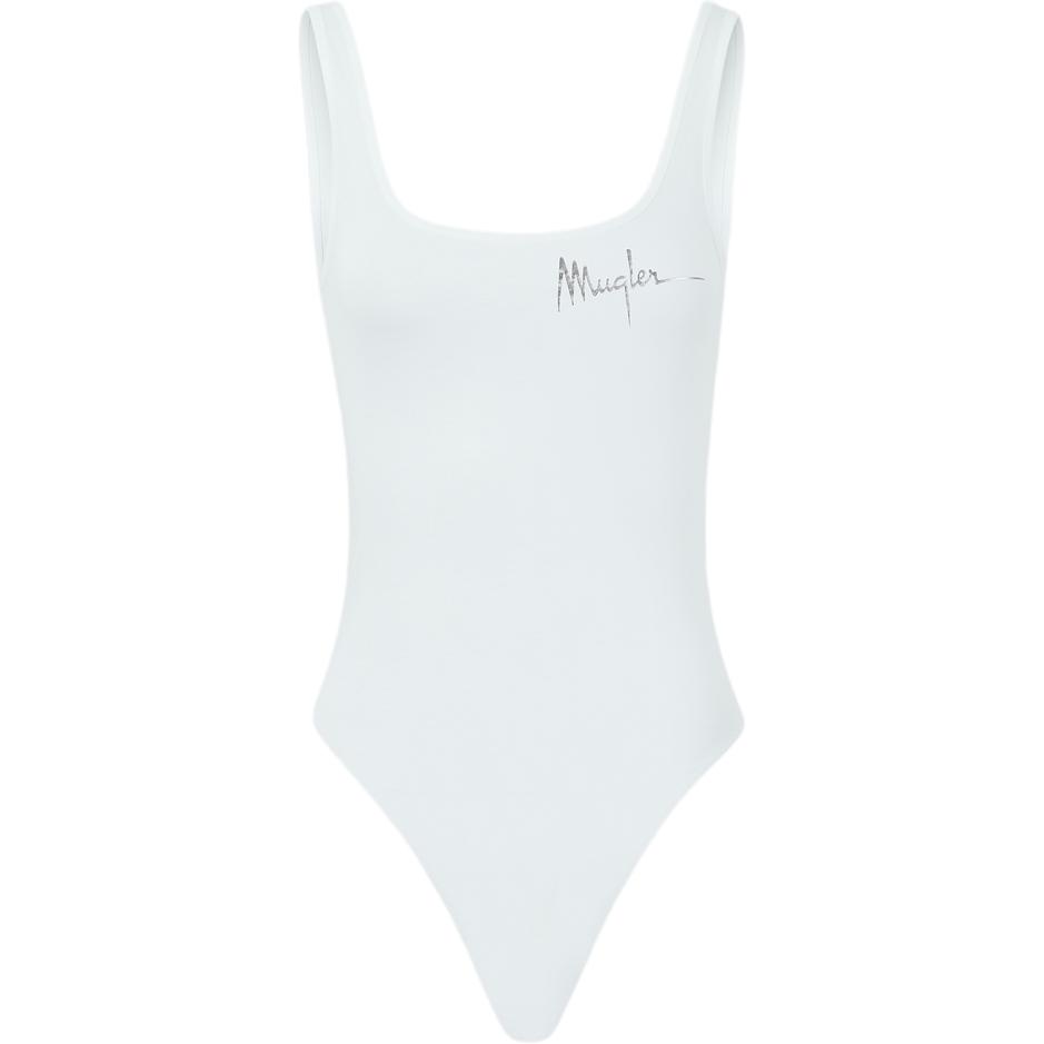 Mugler Боди для женщин, белое, с круглым вырезом
Mugler Боди для женщин, белое, с круглым вырезом