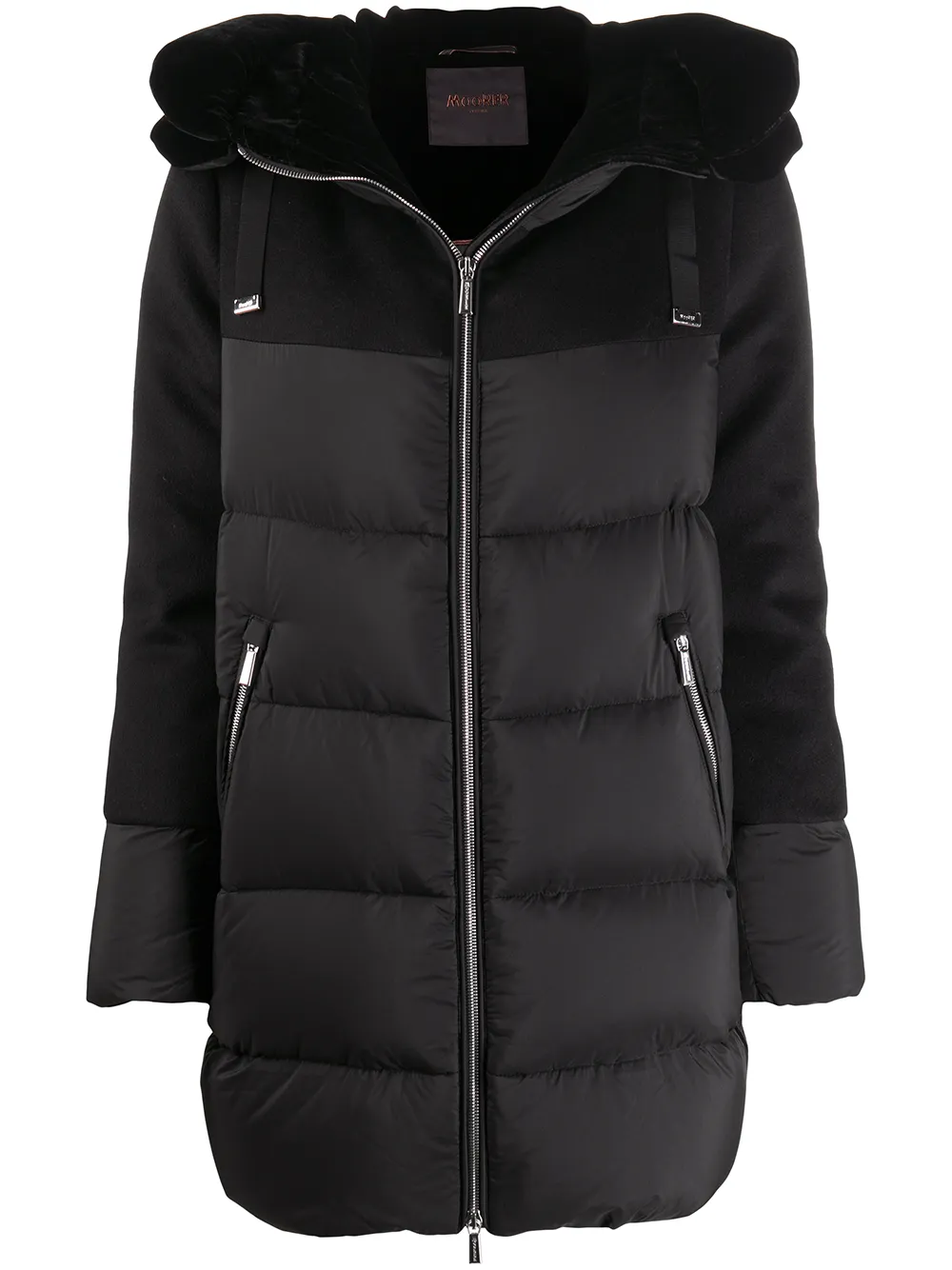 Пальто-пуховик с фетровыми вставками Moorer, черный
Пальто-пуховик с фетровыми вставками Moorer, черный