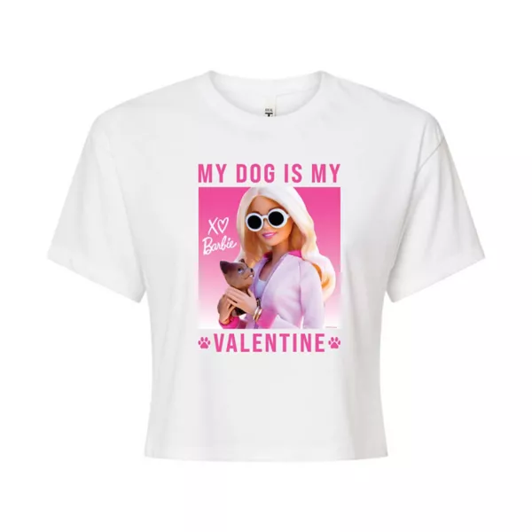 Укороченная футболка Juniors «Моя собака — мой Валентин» Barbie, белый
Укороченная футболка Juniors «Моя собака — мой Валентин» Barbie, белый