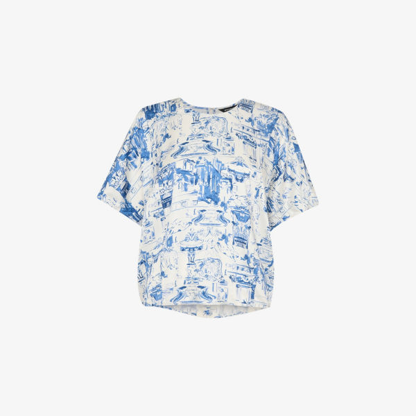 Блуза Whistles прямого кроя с принтом Rome, мультиколор
Блуза Whistles прямого кроя с принтом Rome, мультиколор