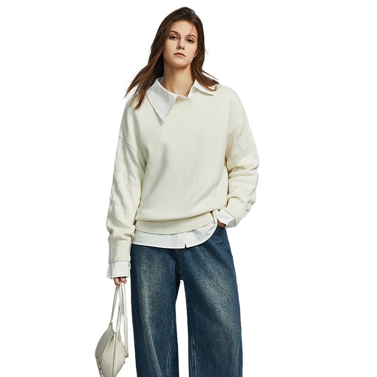 ELLE Свитер Women's White Crew Neck Moderate Others
ELLE Свитер Women's White Crew Neck Moderate Others