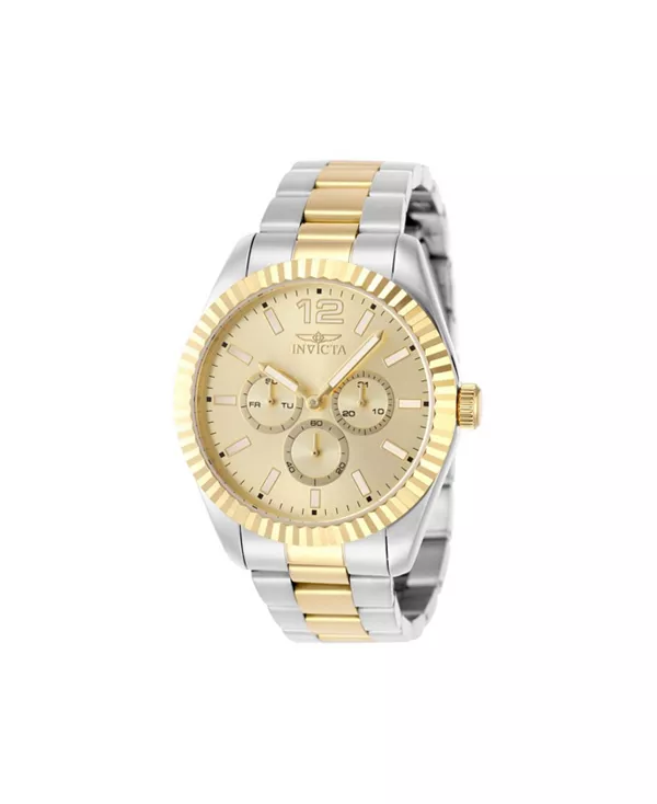 Мужские кварцевые часы-хронограф 49518 с золотым циферблатом Invicta, gold
Мужские кварцевые часы-хронограф 49518 с золотым циферблатом Invicta, gold