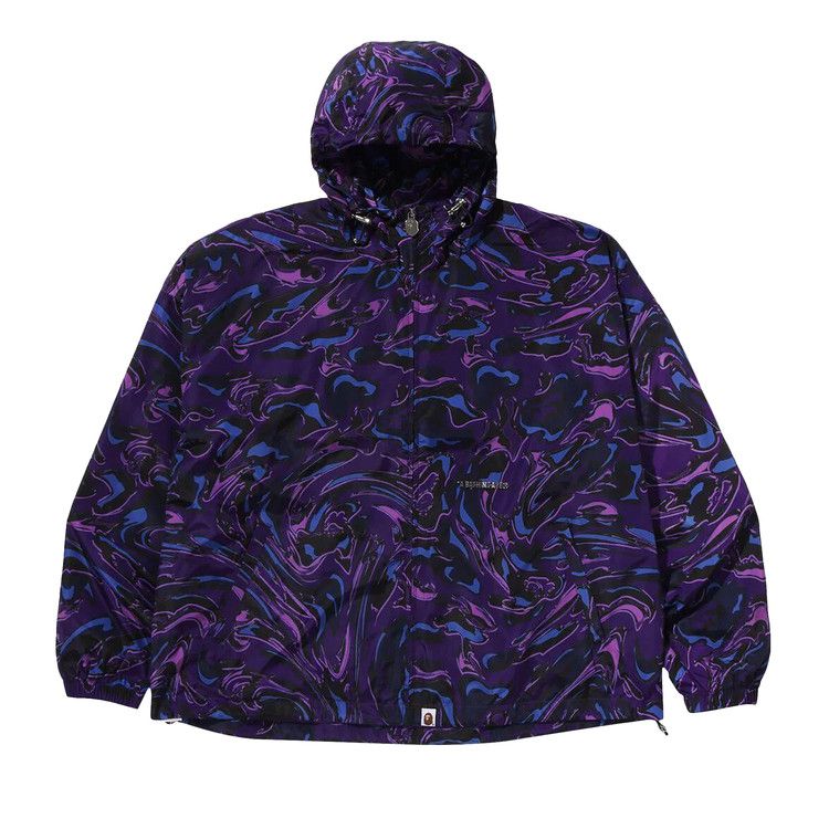 Куртка BAPE Marbling Camo Bathing Ape Logo Nylon Hooded Jacket, Purple 
Куртка BAPE Marbling Camo Bathing Ape Logo Nylon Hooded Jacket, Purple