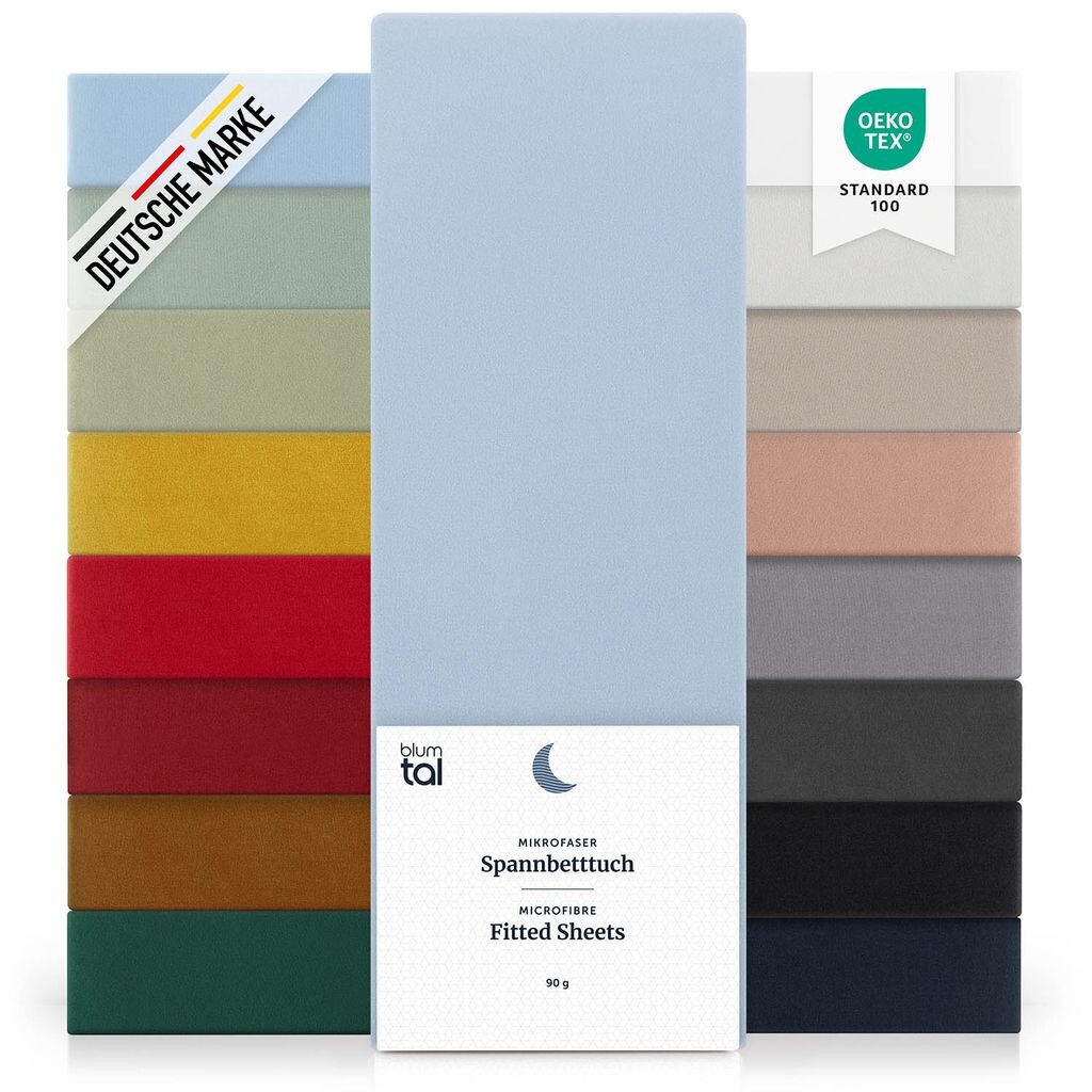 Комплект Blumtal Basics из 2 простыней 90х200см - простыня, сертификат Oeko-Tex, высота матраса до 25см, светло-голубой
Комплект Blumtal Basics из 2 простыней 90х200см - простыня, сертификат Oeko-Tex, высота матраса до 25см, светло-голубой
