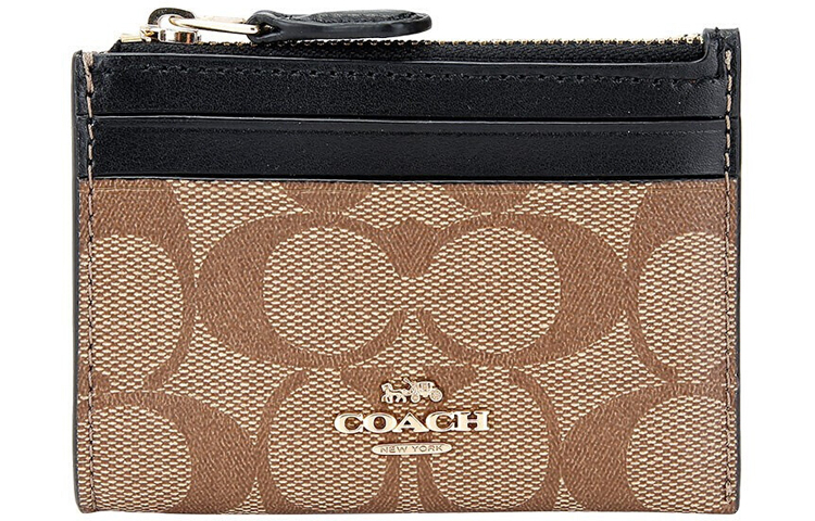 COACH Женский кошелек для монет и карт из искусственной кожи цвета хаки и черного
COACH Женский кошелек для монет и карт из искусственной кожи цвета хаки и черного