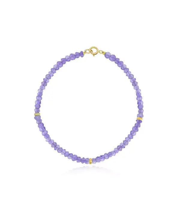Браслет из аметистовых бусин, 14-каратное золото The Lovery, amethyst
Браслет из аметистовых бусин, 14-каратное золото The Lovery, amethyst
