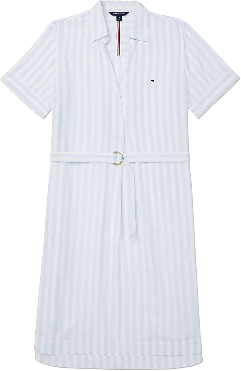Женское платье-рубашка Tommy Hilfiger с короткими рукавами и адаптивной полоской, Breeze Blue Optic White
Женское платье-рубашка Tommy Hilfiger с короткими рукавами и адаптивной полоской, Breeze Blue Optic White