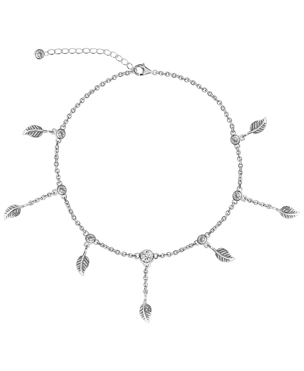 Браслет на лодыжку Bodifine из стерлингового серебра с кубическими цирконами в форме листьев Rhona Sutton, silver
Браслет на лодыжку Bodifine из стерлингового серебра с кубическими цирконами в форме листьев Rhona Sutton, silver