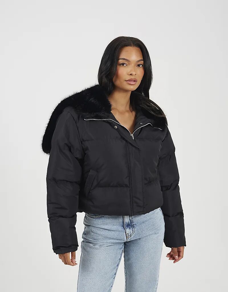 Утепленная куртка Brave Soul с искусственным мехом на капюшоне черного цвета
Утепленная куртка Brave Soul с искусственным мехом на капюшоне черного цвета