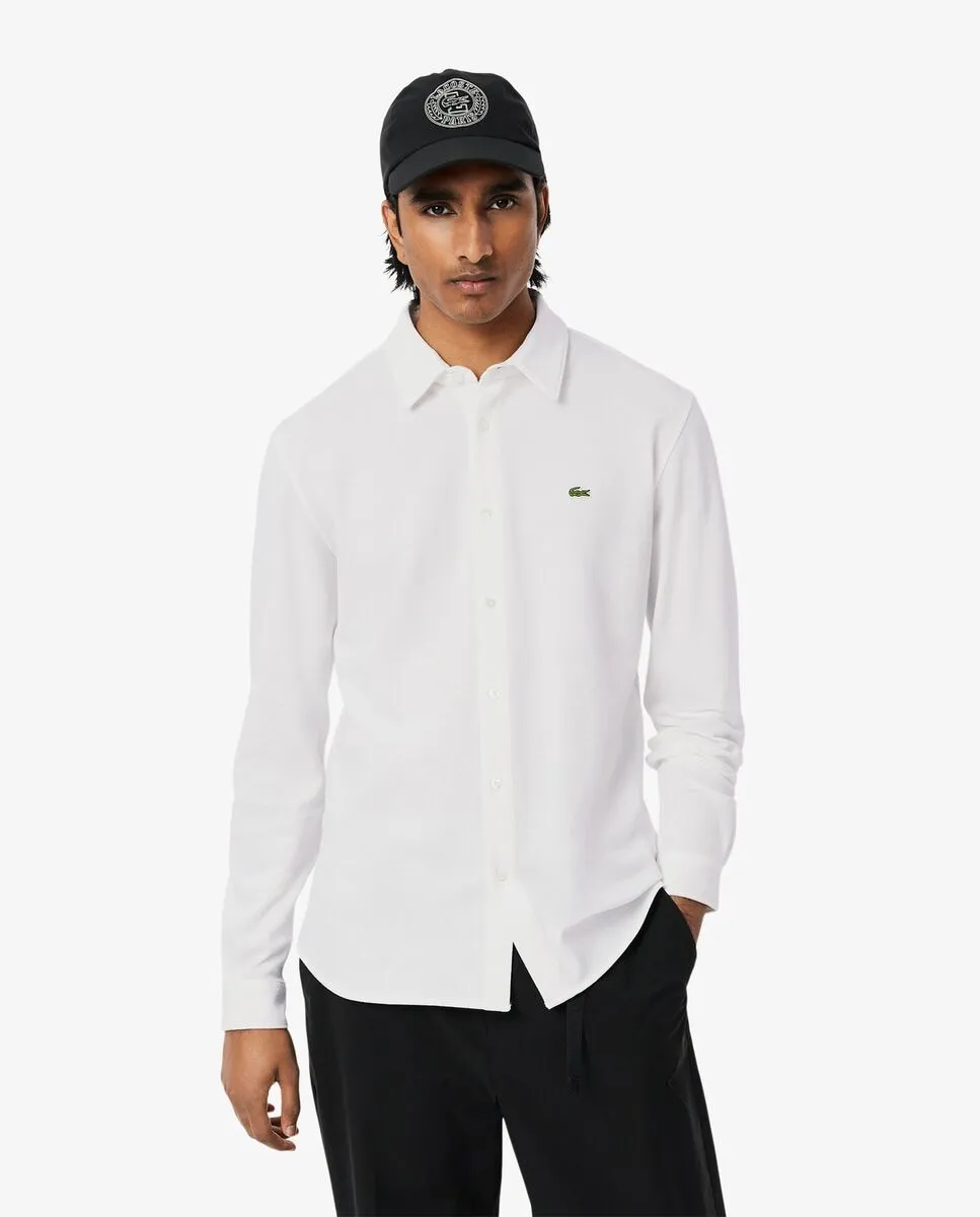 Мужская рубашка приталенного кроя из хлопкового пике с длинными рукавами Lacoste, белый
Мужская рубашка приталенного кроя из хлопкового пике с длинными рукавами Lacoste, белый