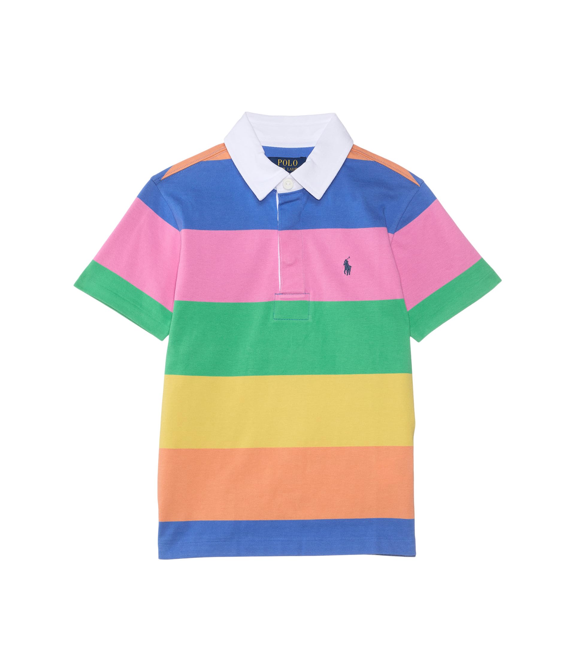 Рубашка Polo Ralph Lauren Kids Striped Cotton Short-Sleeve Rugby Shirt, цвет Laguna Pink Multi/C7940
Рубашка Polo Ralph Lauren Kids Striped Cotton Short-Sleeve Rugby Shirt, цвет Laguna Pink Multi/C7940