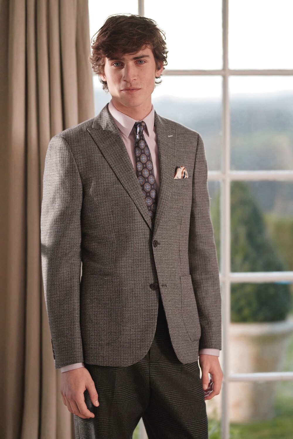 Льняной жакет с узором гусиные лапки Next, коричневый
Льняной жакет с узором гусиные лапки Next, коричневый