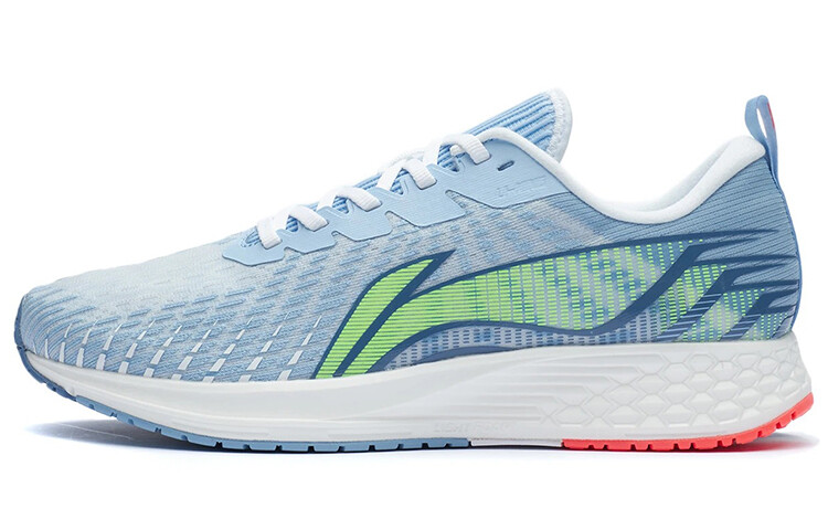 Кроссовки Red Rabbit для бега мужские с низким верхом стандартные белые/светло-туманные синие/синие авроры Lining 
Кроссовки Red Rabbit для бега мужские с низким верхом стандартные белые/светло-туманные синие/синие авроры Lining