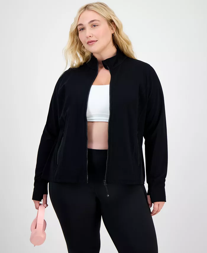 Плюс сайз мягкая эластичная однотонная куртка на молнии ID Ideology, черный
Плюс сайз мягкая эластичная однотонная куртка на молнии ID Ideology, черный