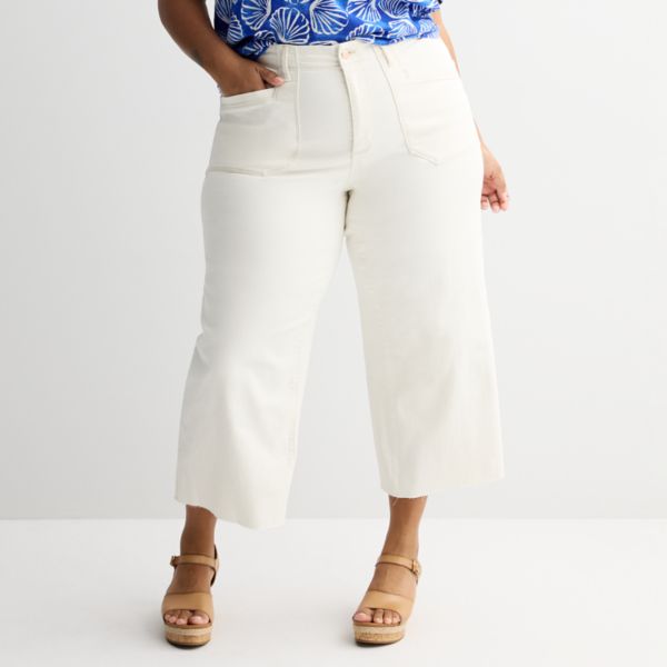 Джинсы больших размеров с необработанным краем и широкими штанинами Sonoma Goods For Life, цвет polar beige
Джинсы больших размеров с необработанным краем и широкими штанинами Sonoma Goods For Life, цвет polar beige