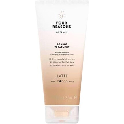 FOUR REASONS Color Mask Latte Toning Treatment Цветной кондиционер, 6,76 жидких унций
FOUR REASONS Color Mask Latte Toning Treatment Цветной кондиционер, 6,76 жидких унций