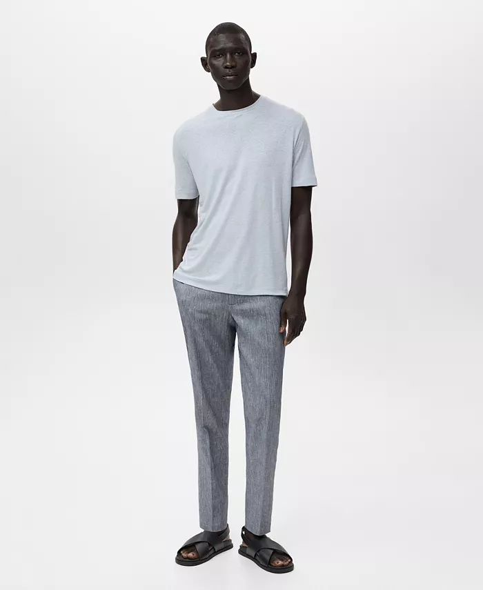 Мужская льняная футболка Slim-Fit Mango, синий
Мужская льняная футболка Slim-Fit Mango, синий