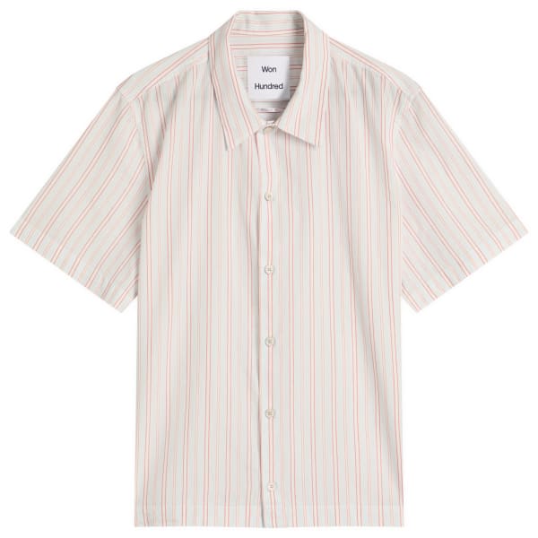Рубашка Kirk в полоску с короткими рукавами Won Hundred, красный
Рубашка Kirk в полоску с короткими рукавами Won Hundred, красный