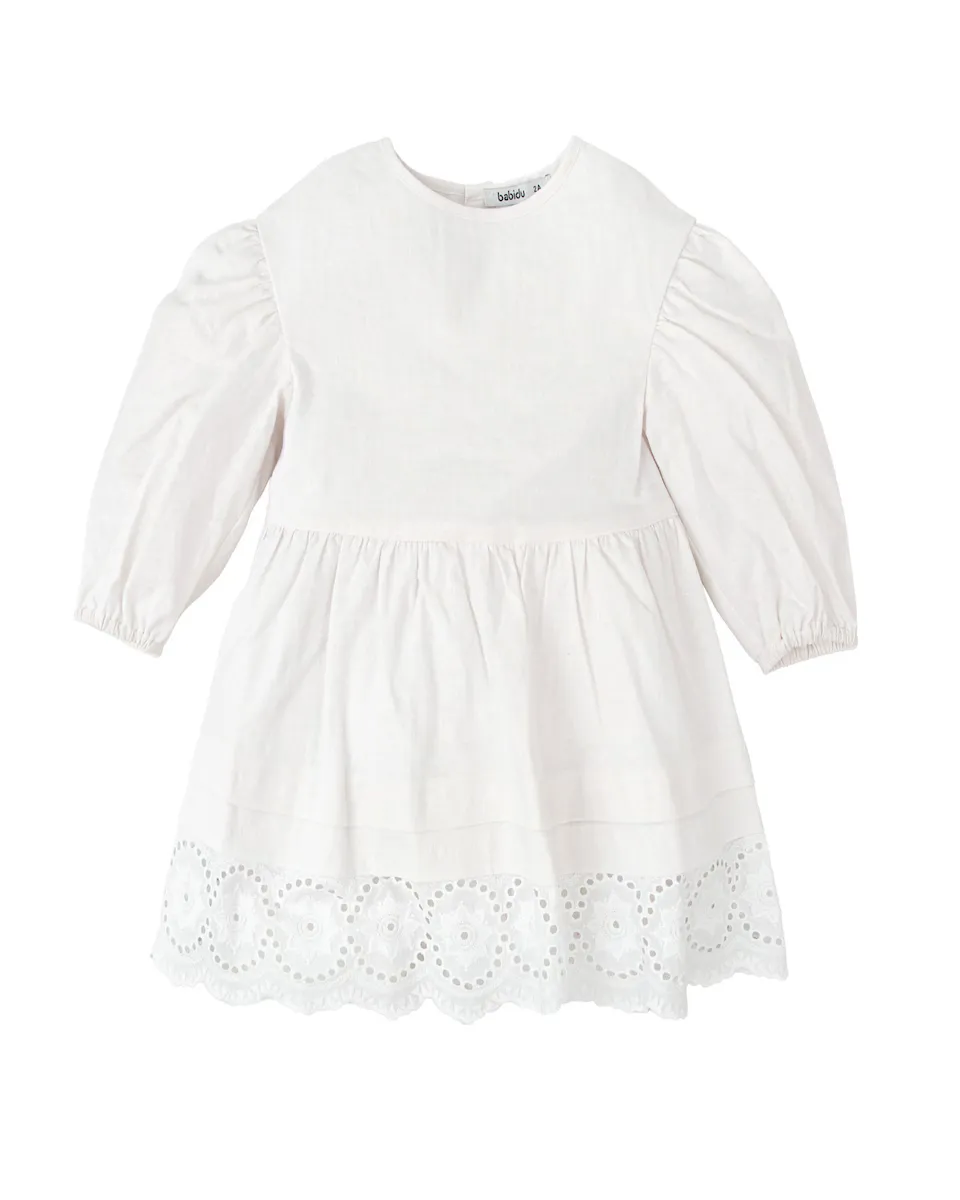 Платье для девочки с кружевом и длинными рукавами BABIDÚ, белый
Платье для девочки с кружевом и длинными рукавами BABIDÚ, белый