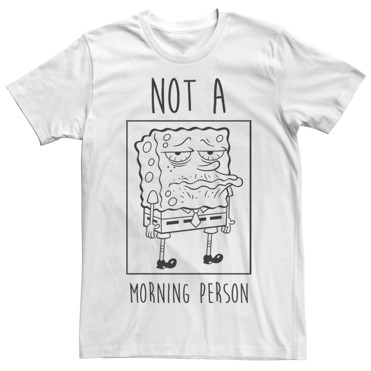 Мужская футболка Spongebob Not A Morning Person с портретной панелью Licensed Character
Мужская футболка Spongebob Not A Morning Person с портретной панелью Licensed Character