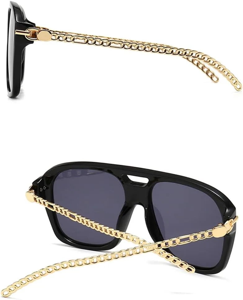 Ретро солнцезащитные очки с металлическими цепочками на дужках, модные, для мужчин и женщин, защита от ультрафиолета UV400, винтажные очки, SUN3974 Generic, C4green
Ретро солнцезащитные очки с металлическими цепочками на дужках, модные, для мужчин и женщин, защита от ультрафиолета UV400, винтажные очки, SUN3974 Generic, C4green