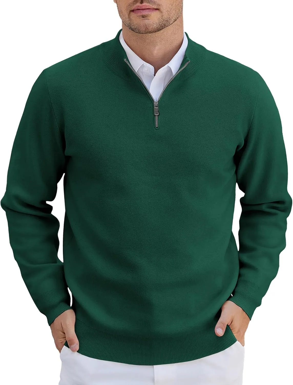 COOFANDY мужской пуловер с четвертью молнии Slim Fit легкий вязаный
COOFANDY мужской пуловер с четвертью молнии Slim Fit легкий вязаный