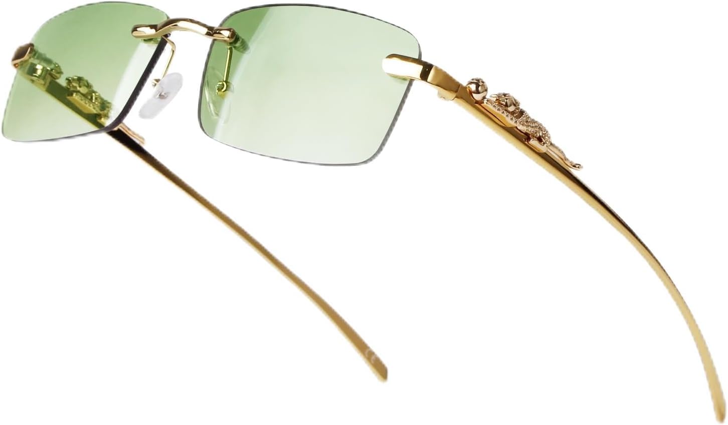 Винтажные прямоугольные солнцезащитные очки без оправы для женщин и мужчин, модные квадратные солнцезащитные очки без оправы из золотистого металла, прозрачные очки piscm, Gold/Green
Винтажные прямоугольные солнцезащитные очки без оправы для женщин и мужчин, модные квадратные солнцезащитные очки без оправы из золотистого металла, прозрачные очки piscm, Gold/Green