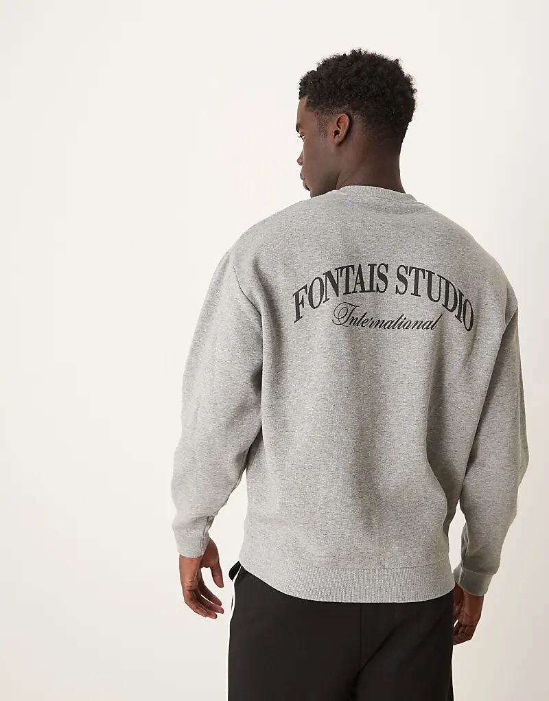 Толстовка оверсайз с принтом студии на груди и спине серого меланжевого цвета ASOS DESIGN 
Толстовка оверсайз с принтом студии на груди и спине серого меланжевого цвета ASOS DESIGN