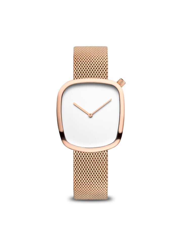 Bering Классические серебряные наручные часы в корпусе из розового золота
Bering Классические серебряные наручные часы в корпусе из розового золота