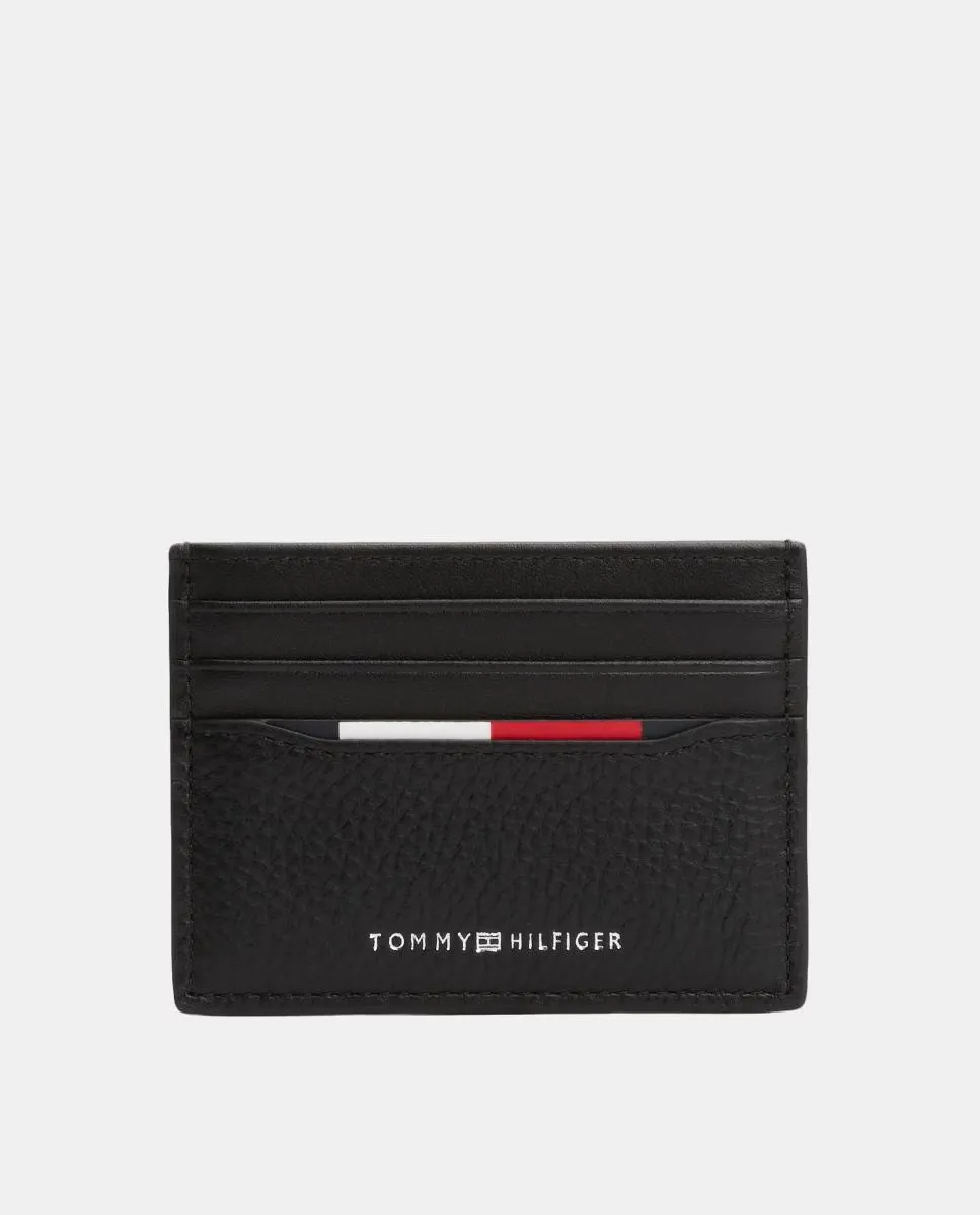 Мужской кожаный визитник с корпоративным дизайном и множеством отделений для карт Tommy Hilfiger, черный 
Мужской кожаный визитник с корпоративным дизайном и множеством отделений для карт Tommy Hilfiger, черный