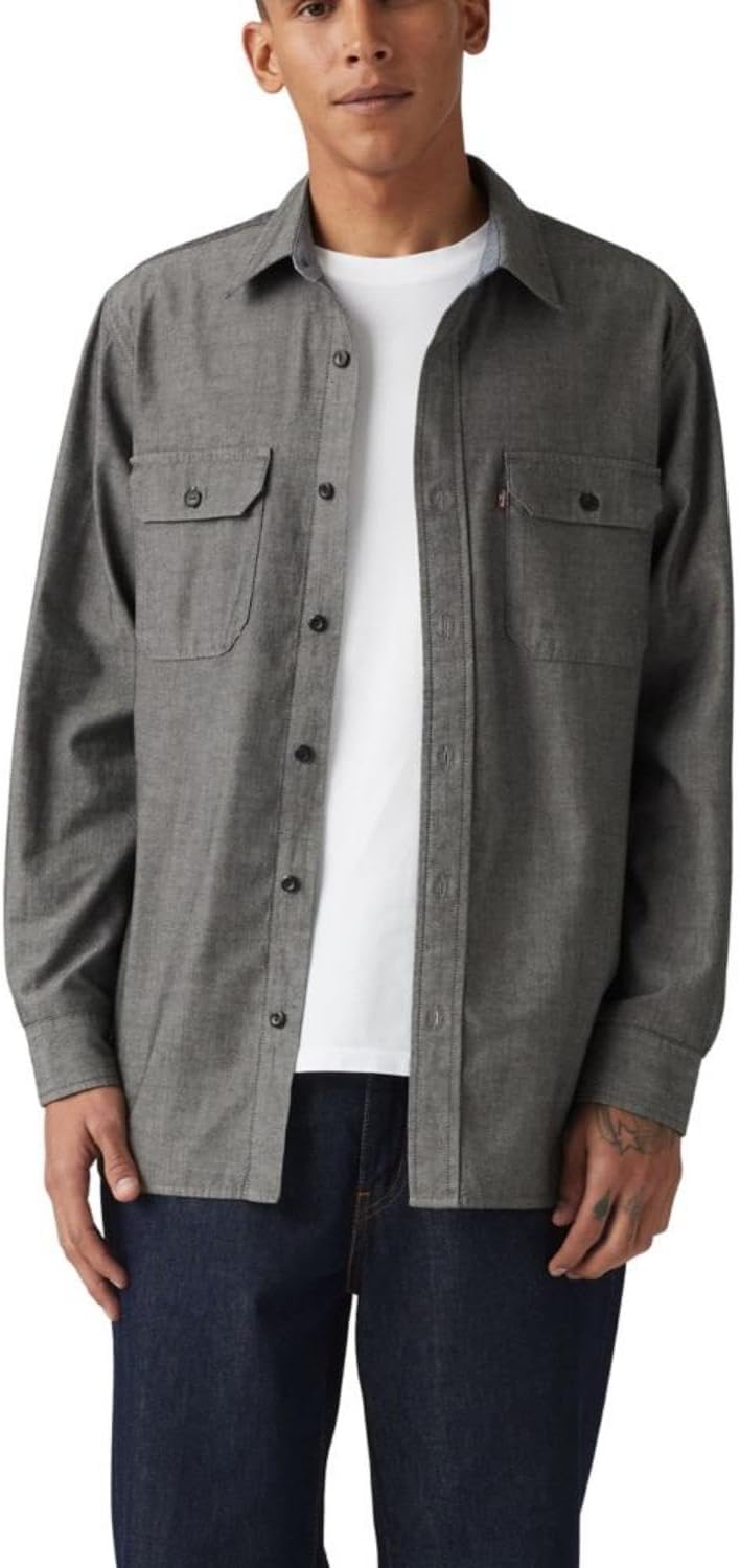 Мужская классическая рубашка Levi's с длинным рукавом, Phillips Black Chambray
Мужская классическая рубашка Levi's с длинным рукавом, Phillips Black Chambray