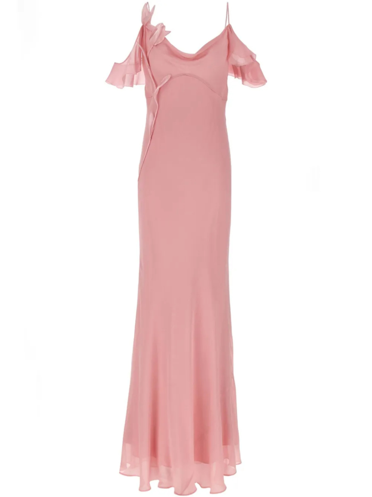 Платье макси из жоржета Self-Portrait, розовый 
Платье макси из жоржета Self-Portrait, розовый