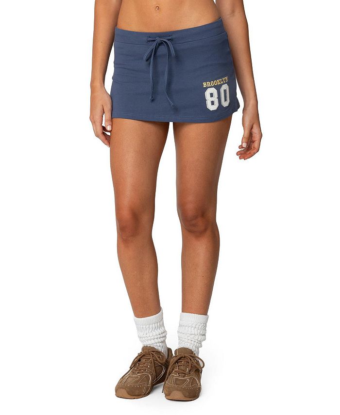 Бруклинская вышитая мини-юбка-шорты Edikted, синий
Бруклинская вышитая мини-юбка-шорты Edikted, синий
