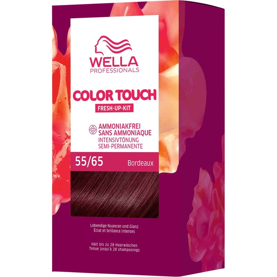 Краска для волос Wella Color Touch Fresh-Up-Kit, 55/65 Bordeaux / 130 ml
Краска для волос Wella Color Touch Fresh-Up-Kit, 55/65 Bordeaux / 130 ml