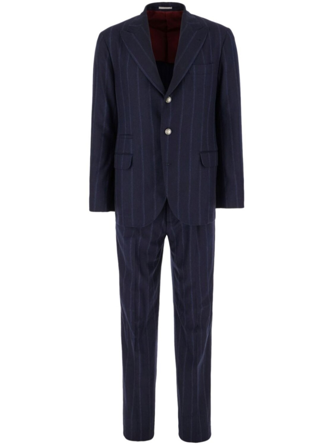 Полосатый костюм Brunello Cucinelli, синий
Полосатый костюм Brunello Cucinelli, синий