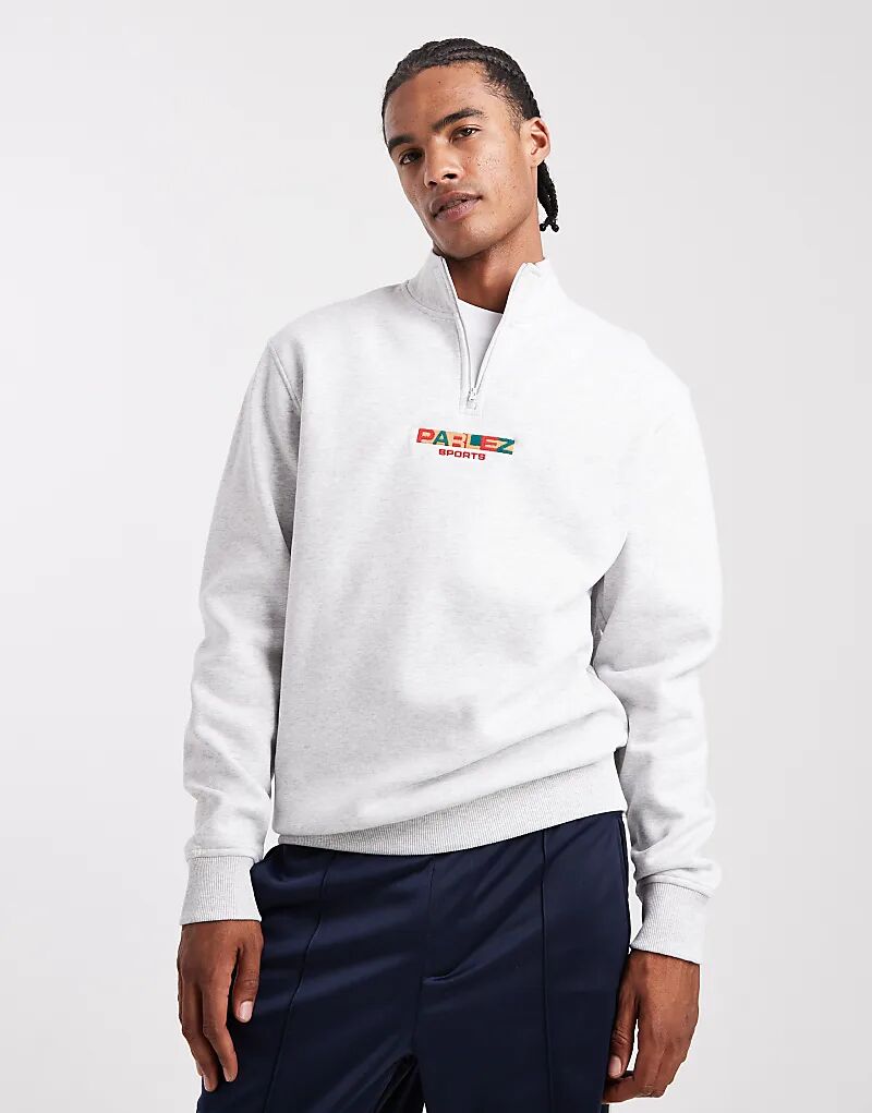 Толстовка Parlez с вышитым логотипом на молнии 1/4 серого цвета
Толстовка Parlez с вышитым логотипом на молнии 1/4 серого цвета