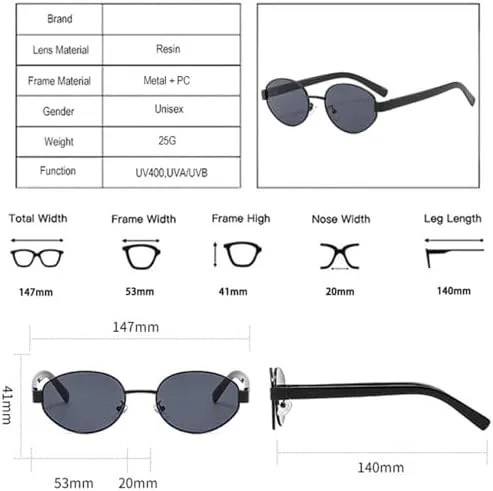 Ретро металлические овальные солнцезащитные очки 2027 года для женщин, прозрачные линзы, защита от УФ-излучения UV400, для мужчин, в стиле панк MTZJH, Golden Tea
Ретро металлические овальные солнцезащитные очки 2027 года для женщин, прозрачные линзы, защита от УФ-излучения UV400, для мужчин, в стиле панк MTZJH, Golden Tea