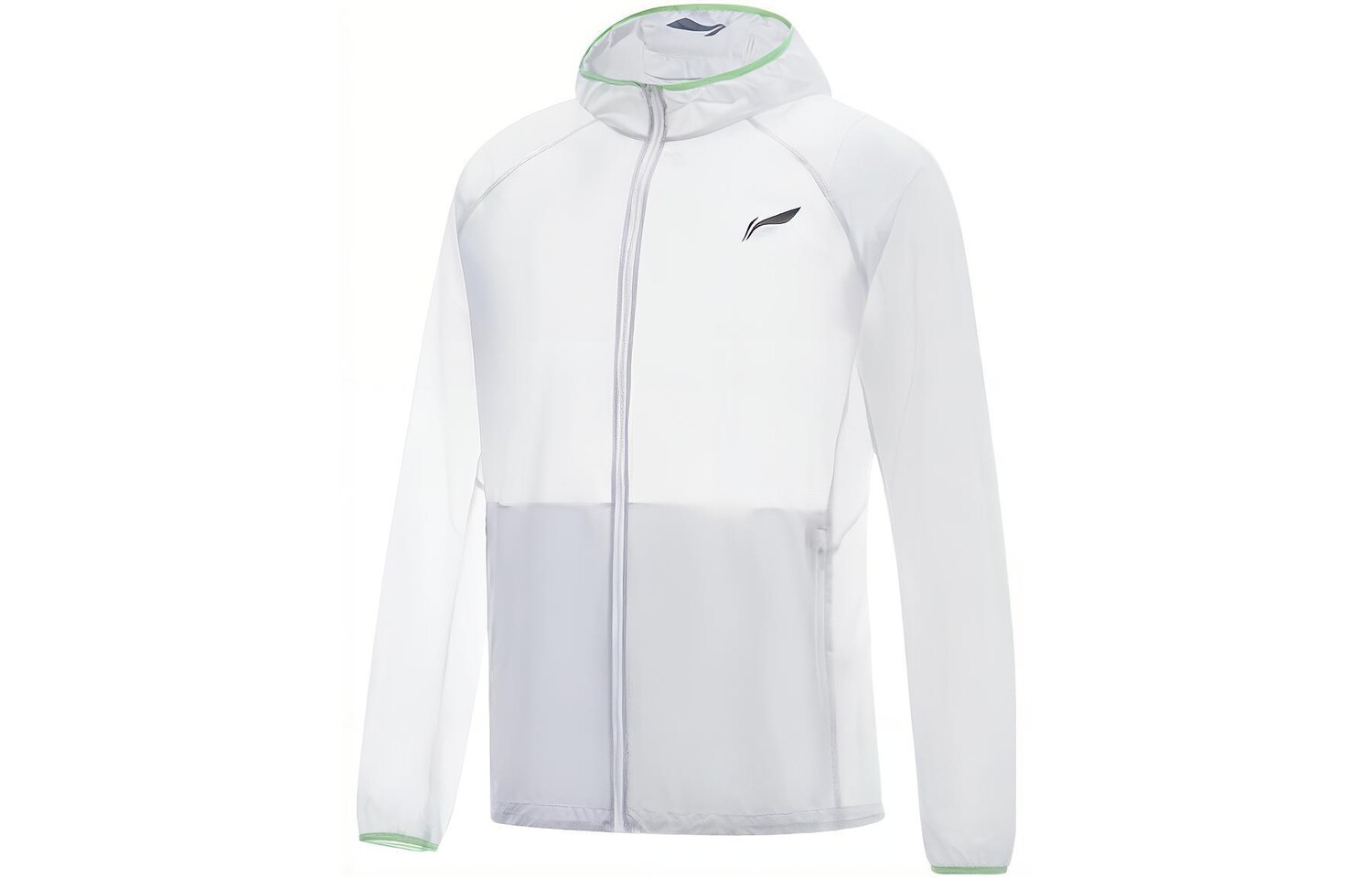 Куртка для бега мужская белая Lining, белый 
Куртка для бега мужская белая Lining, белый