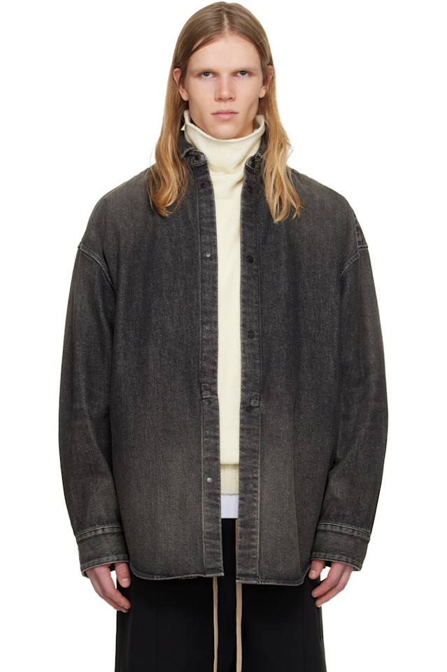Fear Of God Черная джинсовая рубашка на кнопках
Fear Of God Черная джинсовая рубашка на кнопках