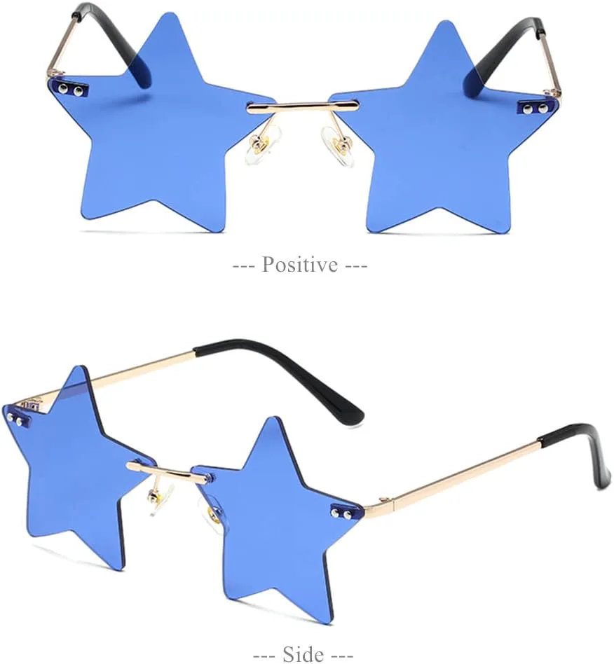 Солнцезащитные очки LASPOR без оправы в форме звезды для женщин/мужчин, без оправы, для вечеринок, очень милые, винтажные, ретро, с пентаграммой, Dark Blue
Солнцезащитные очки LASPOR без оправы в форме звезды для женщин/мужчин, без оправы, для вечеринок, очень милые, винтажные, ретро, с пентаграммой, Dark Blue
