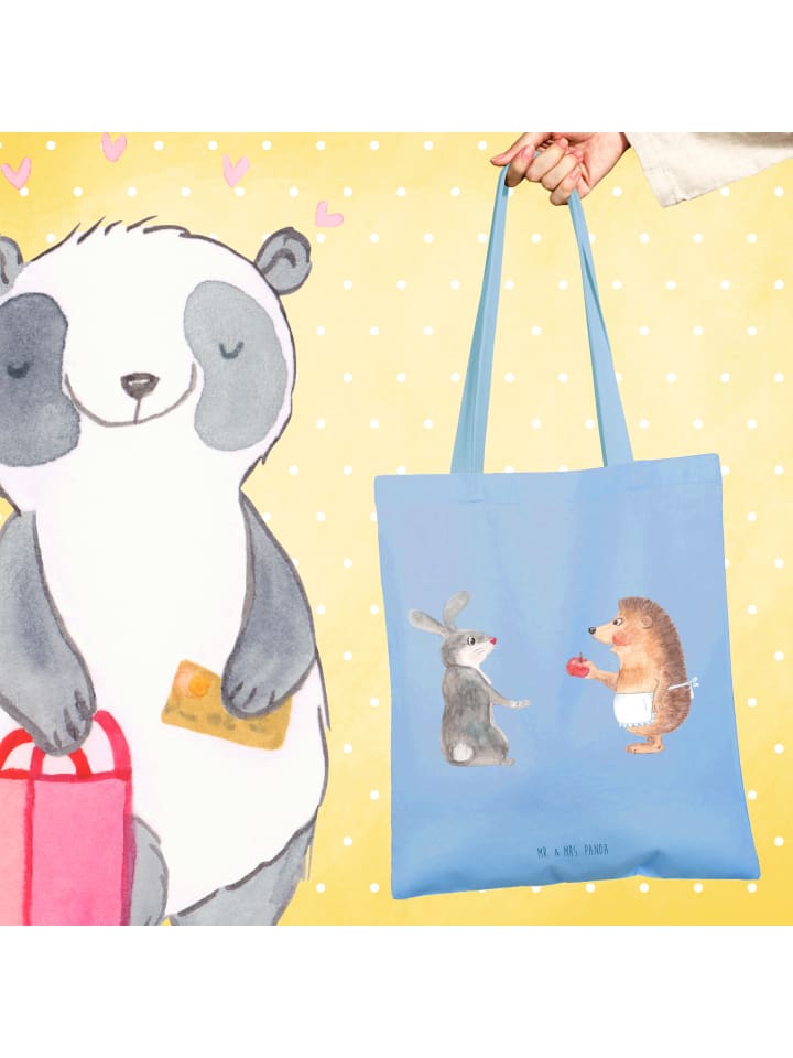 Mr. & Mrs. Panda Сумка-шоппер с изображением кролика и ежика, без надписи, небесно-голубого цвета
Mr. & Mrs. Panda Сумка-шоппер с изображением кролика и ежика, без надписи, небесно-голубого цвета