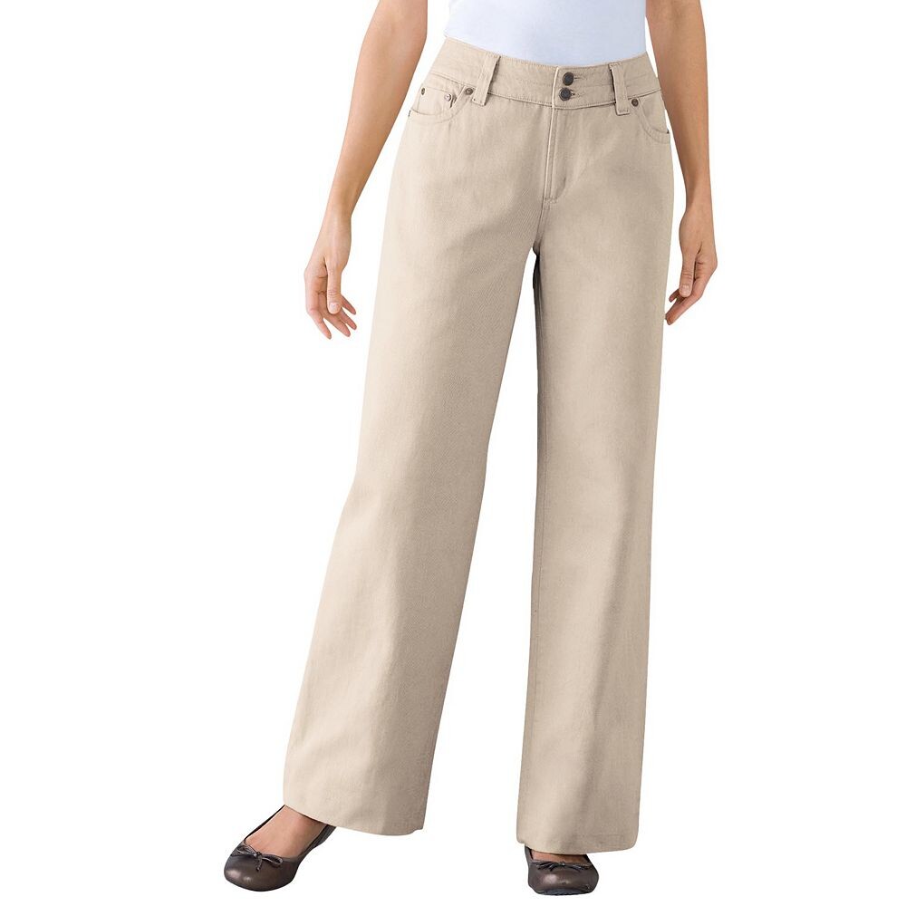 Женщина в женских джинсах больших размеров из идеального хлопка с широкими штанинами Woman Within, цвет Natural Khaki
Женщина в женских джинсах больших размеров из идеального хлопка с широкими штанинами Woman Within, цвет Natural Khaki