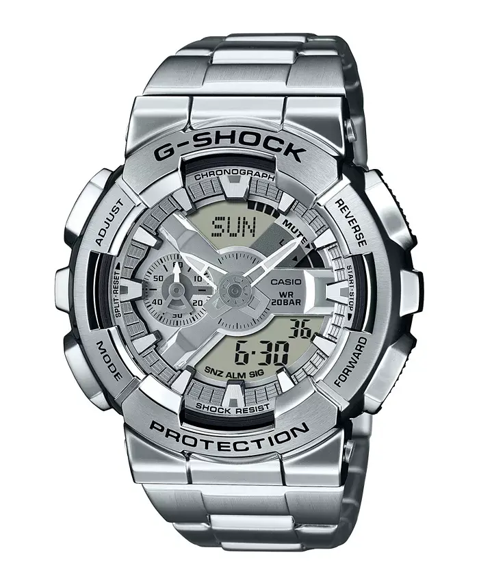 Мужские кварцевые часы со стальным серебристым корпусом, 48.8 мм G-Shock
Мужские кварцевые часы со стальным серебристым корпусом, 48.8 мм G-Shock