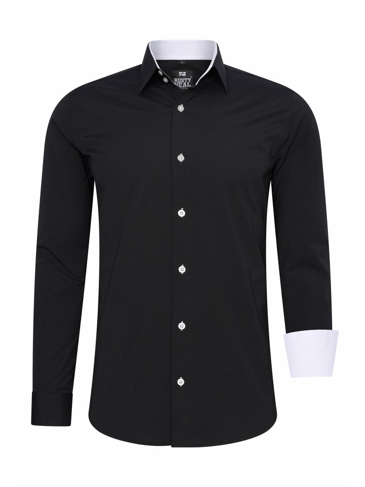Рубашка делового покроя, облегающего кроя, из высококачественного хлопка-стрейч, черного/белого цвета Rusty Neal
Рубашка делового покроя, облегающего кроя, из высококачественного хлопка-стрейч, черного/белого цвета Rusty Neal