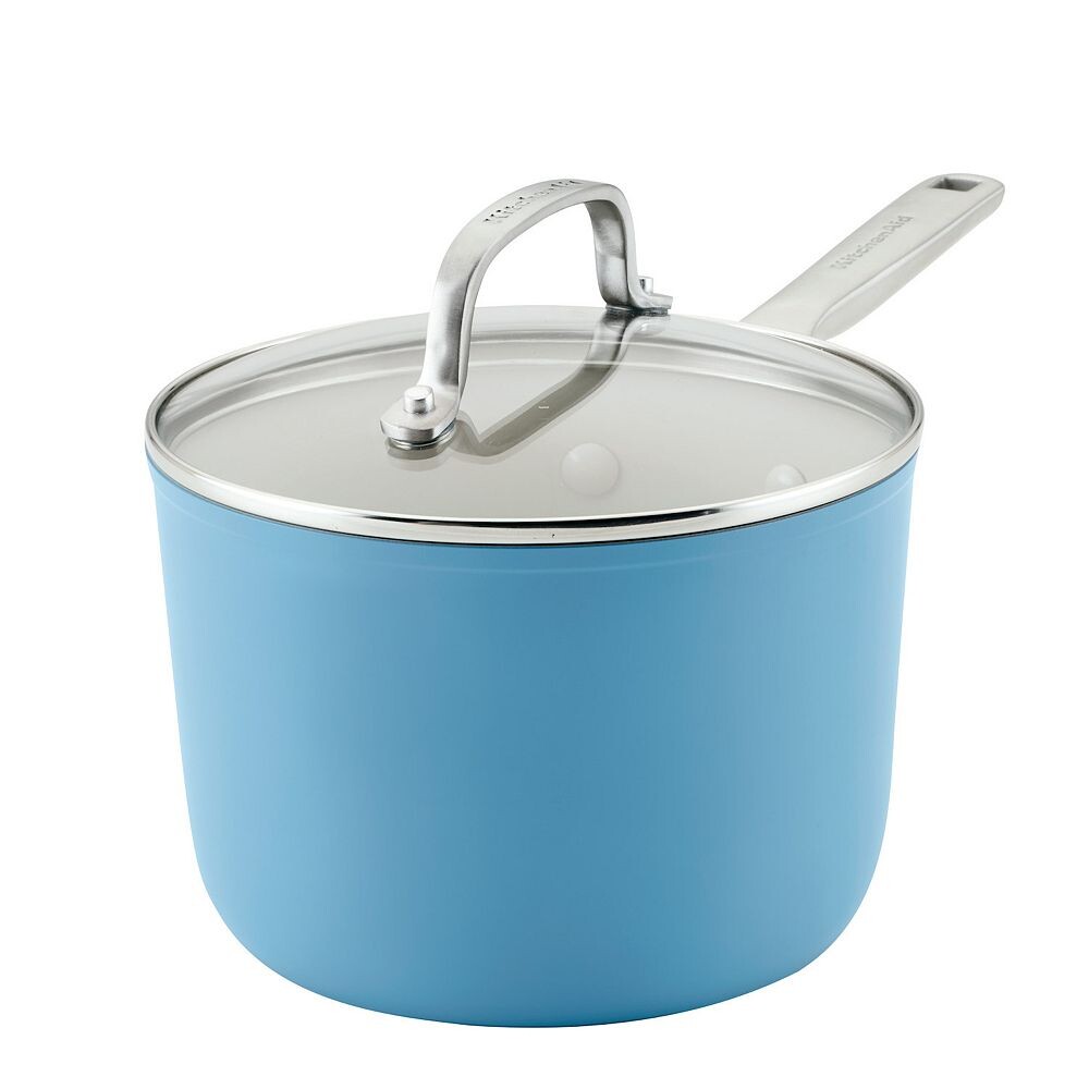 KitchenAid Кастрюля из анодированной керамики с антипригарным покрытием, 3 кварты, соусница, синий
KitchenAid Кастрюля из анодированной керамики с антипригарным покрытием, 3 кварты, соусница, синий