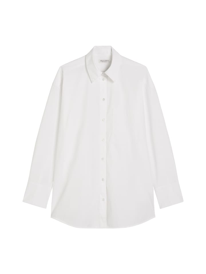 Блузка-рубашка бойфренда О-образной формы белого цвета Marc O'Polo
Блузка-рубашка бойфренда О-образной формы белого цвета Marc O'Polo