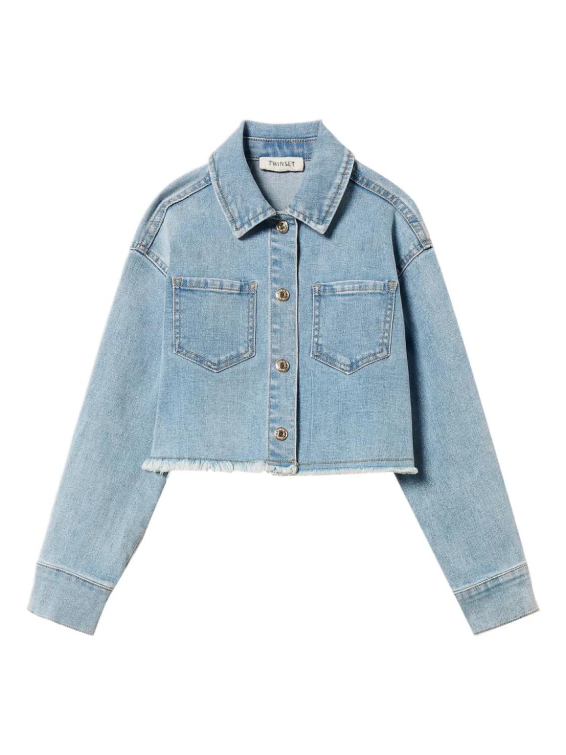 Джинсовая куртка-рубашка TWINSET Kids, синий
Джинсовая куртка-рубашка TWINSET Kids, синий